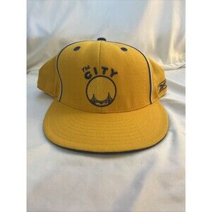 Reebok Hardwood Classics Golden State Warriors The City Fitted Cap Hat Sz 7 7/8